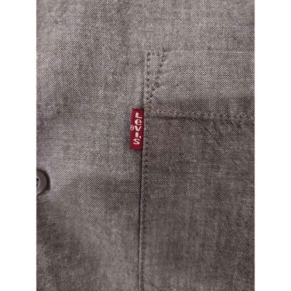 Levis Red Tab Long Sleeve Beige Chest Pocket Button-Up Shirt Medium - Picture 3 of 12